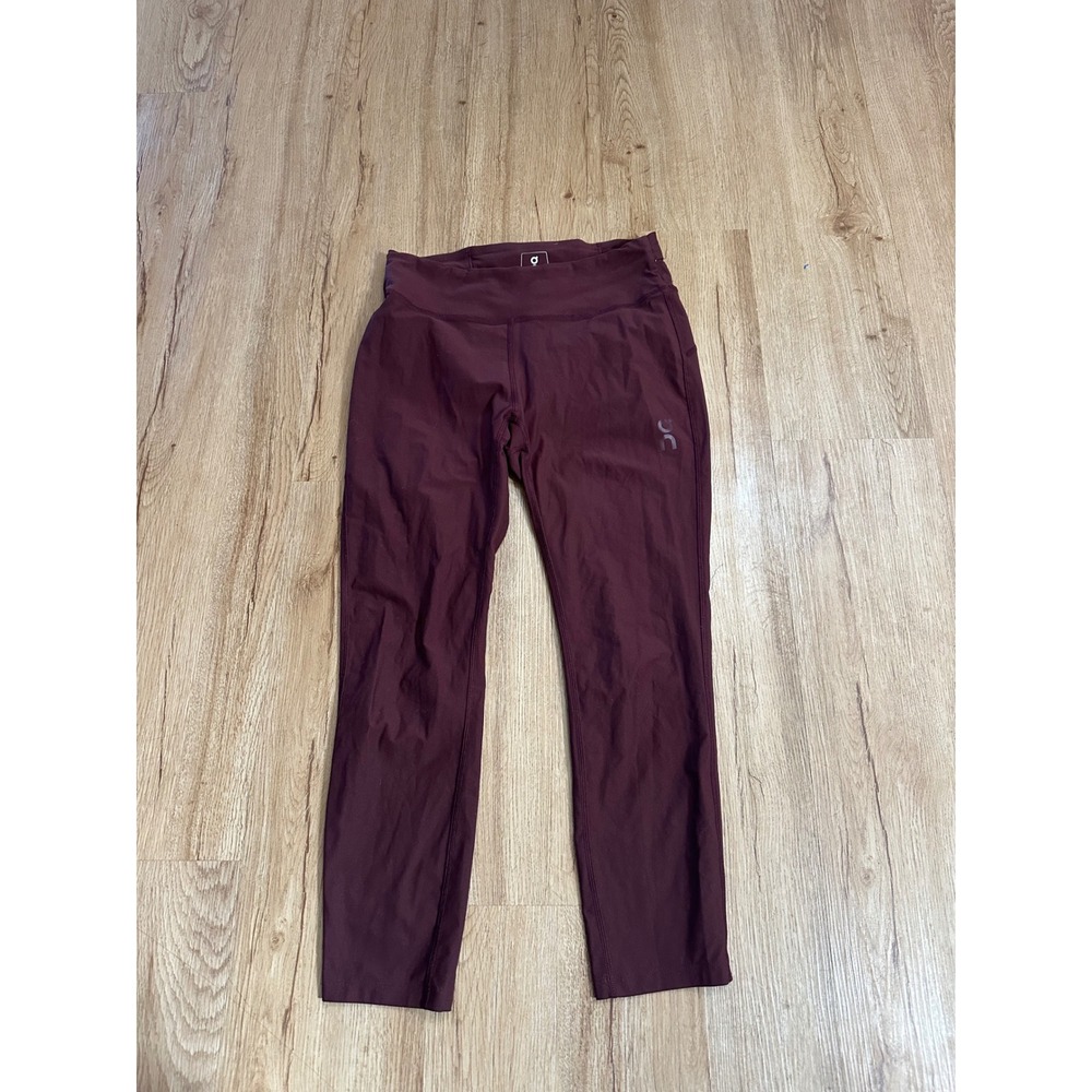 On Running Active Tights Women's M Mulberry Burgundy High Rise Leggings Swiss